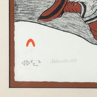 Sorosilutu Ashoona, (Cape Dorset 1941-2011) "Two Girls Skipping"