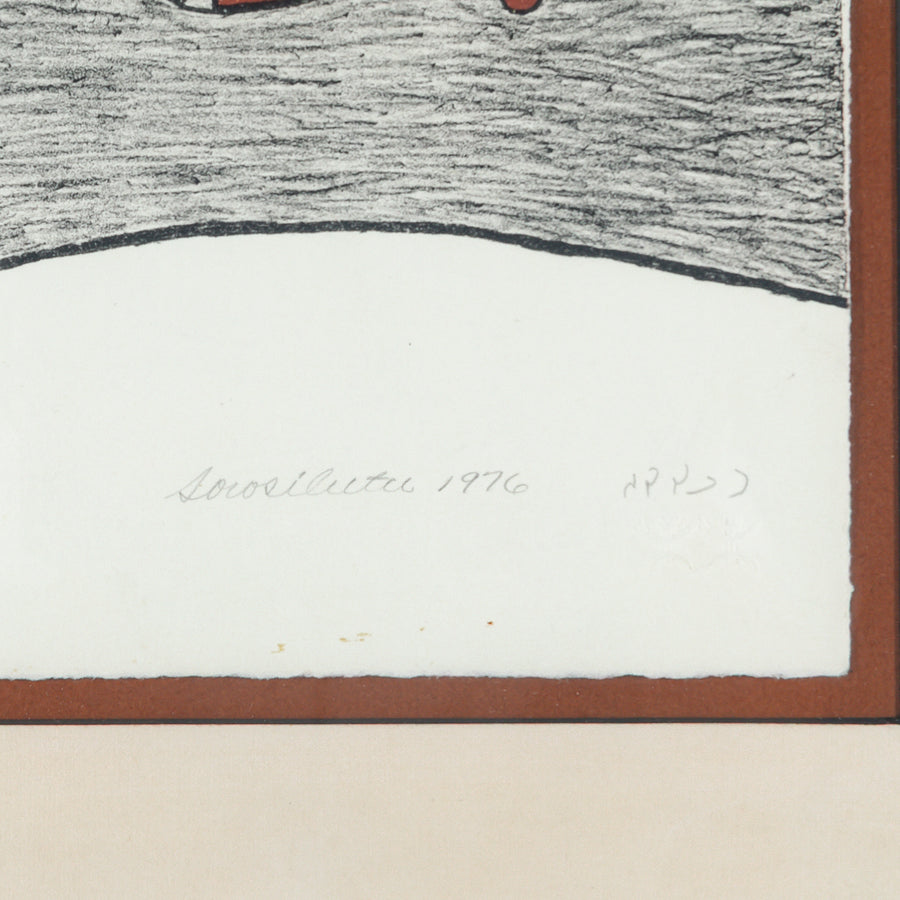 Sorosilutu Ashoona, (Cape Dorset 1941-2011) "Two Girls Skipping"
