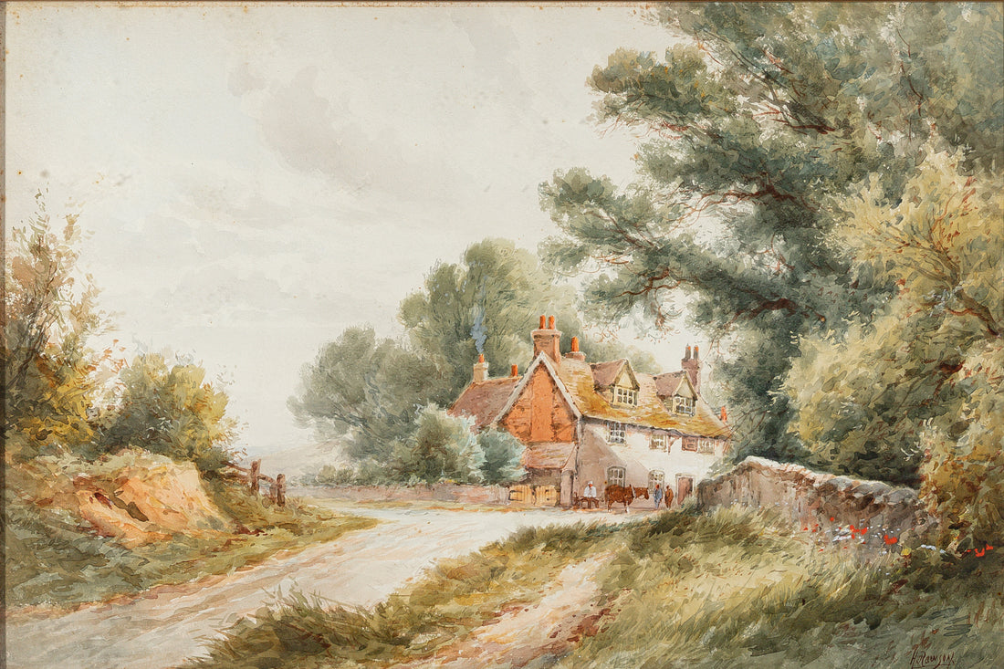 H. Rawson (British 19th C.) "Oggham Sussex" Watercolour On Paper