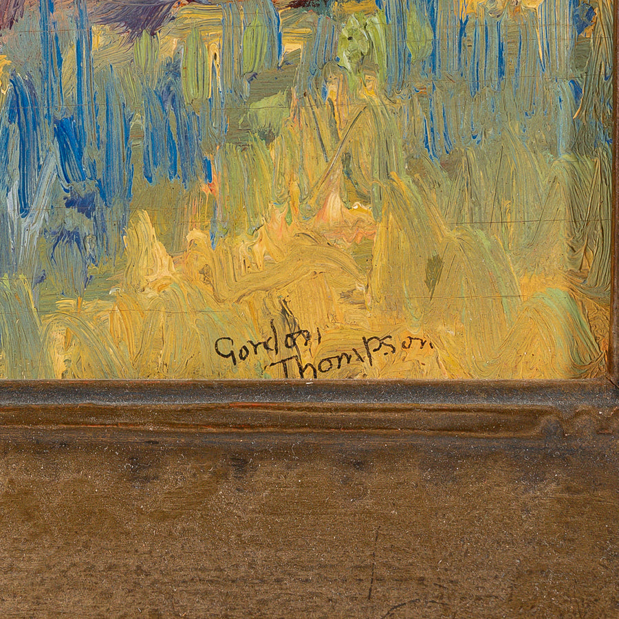 Gordon Thompson, Landscape Oil On Board