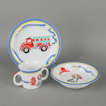 TIFFANY & CO Fire Station Blue Baby Set 3 Pieces