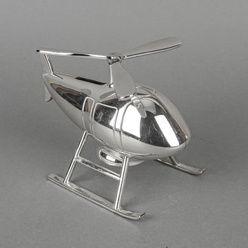 BIRKS Helicopter Silverplate Coin Bank