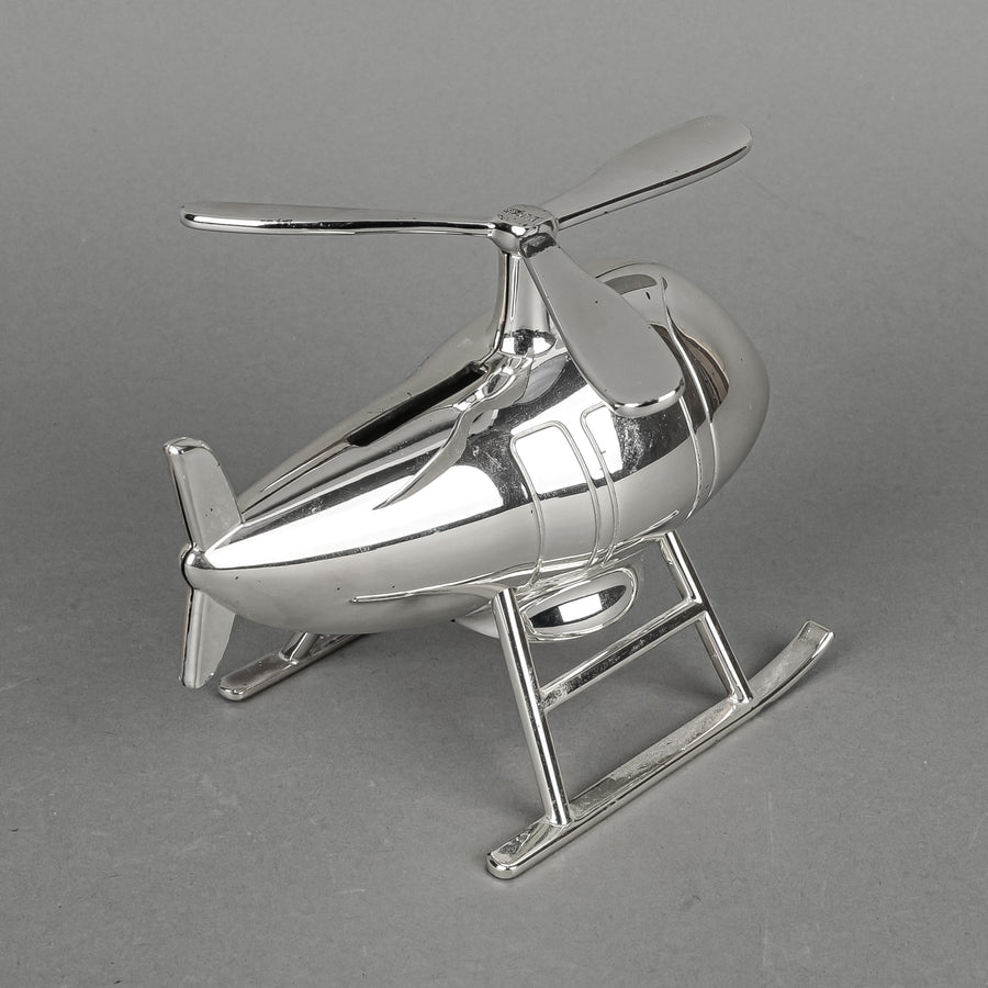 BIRKS Helicopter Silverplate Coin Bank