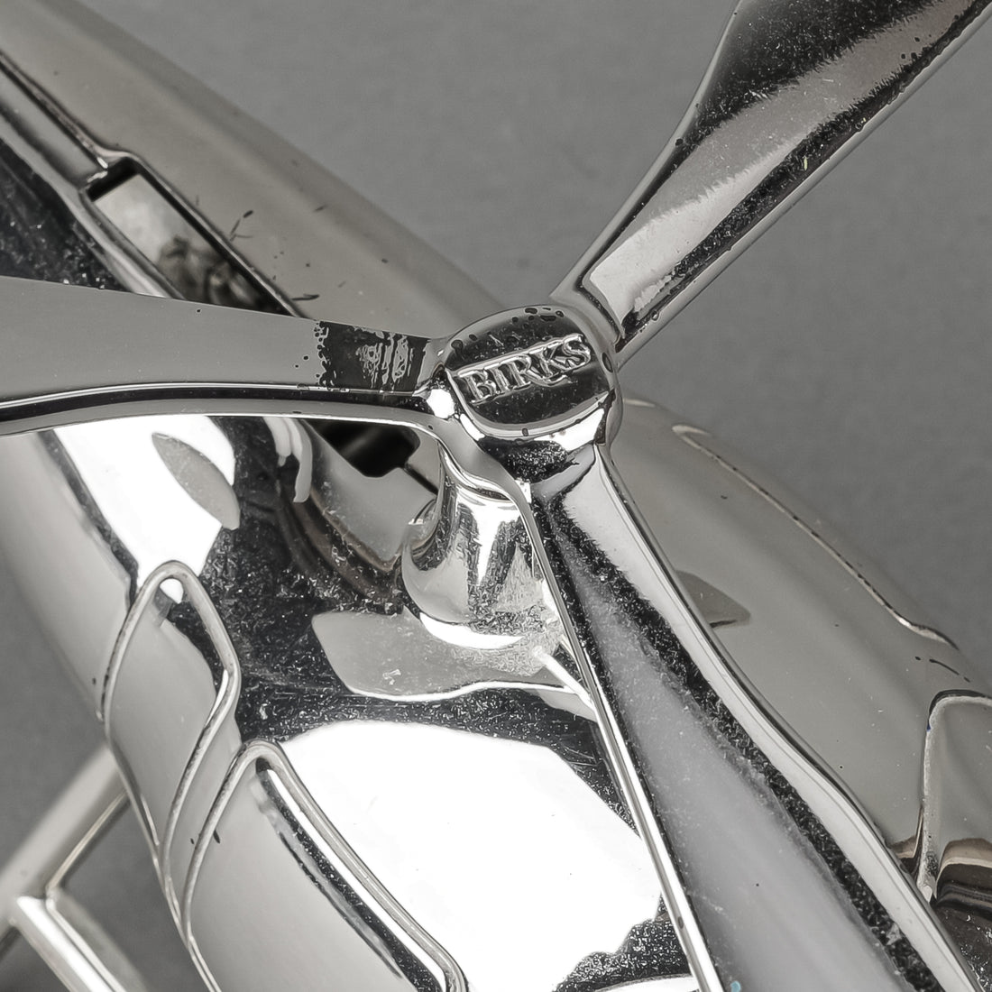 BIRKS Helicopter Silverplate Coin Bank