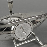 BIRKS Helicopter Silverplate Coin Bank