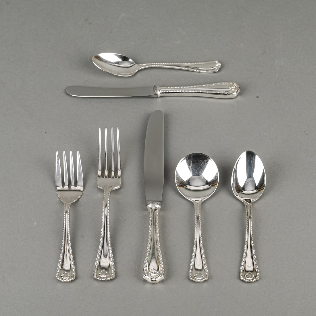 BIRKS Regency Plate Cascade Silverplate Luncheon Flatware 12 Place Settings Plus Extras