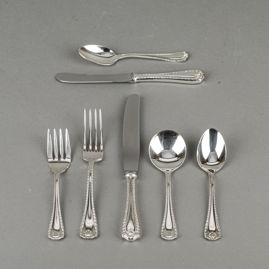 BIRKS Regency Plate Cascade Silverplate Luncheon Flatware 12 Place Settings Plus Extras