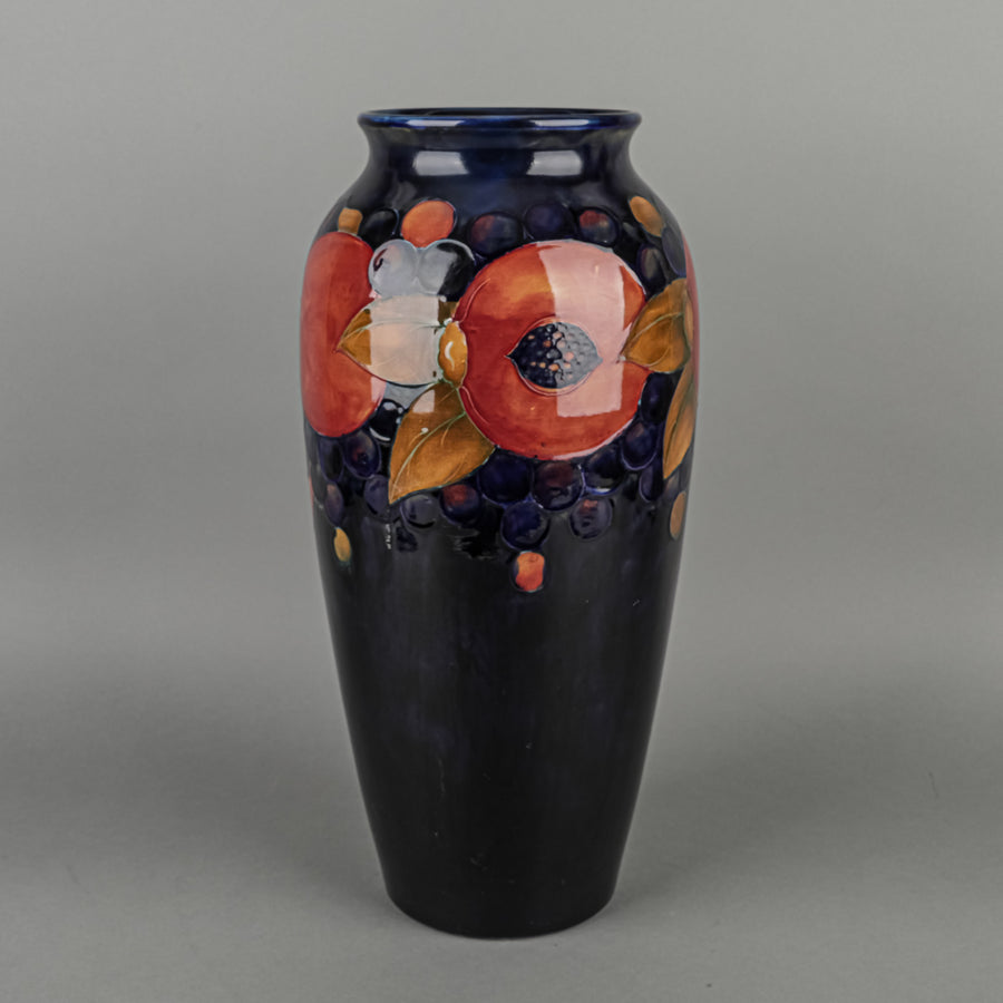 MOORCROFT Pomegranate Blue Ground Vase