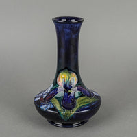 MOORCROFT Orchid Blue Ground Bottle Vase