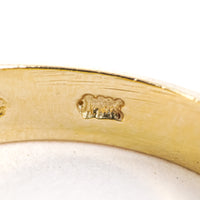 14K Yellow Gold Black Opal Inlaid Ring
