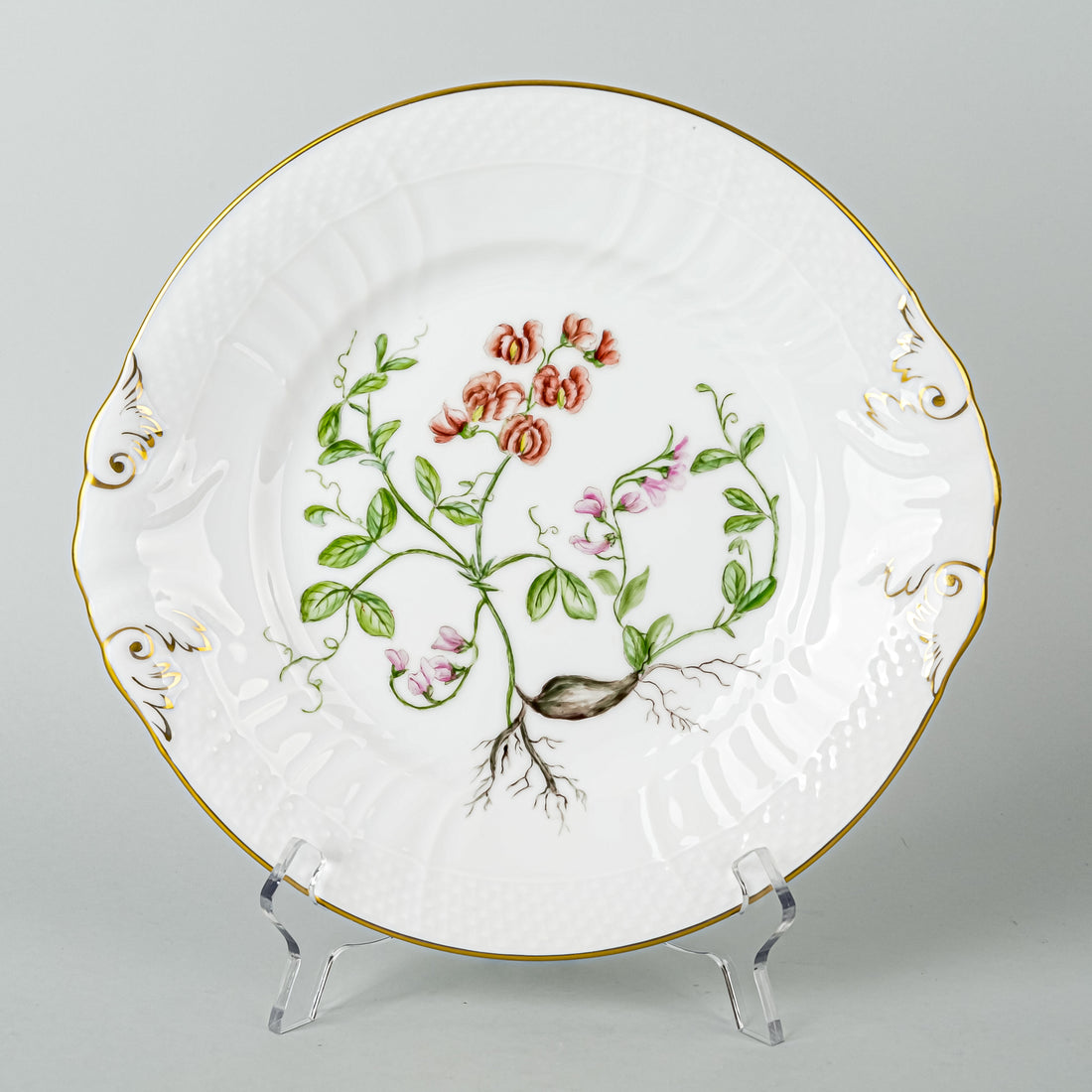 ROYAL COPENHAGEN Floral Bontanical Cake Plate