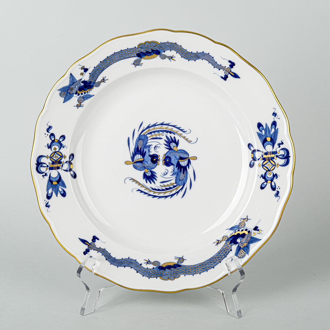 MEISSEN Court Dragon Blue Dinner Plate