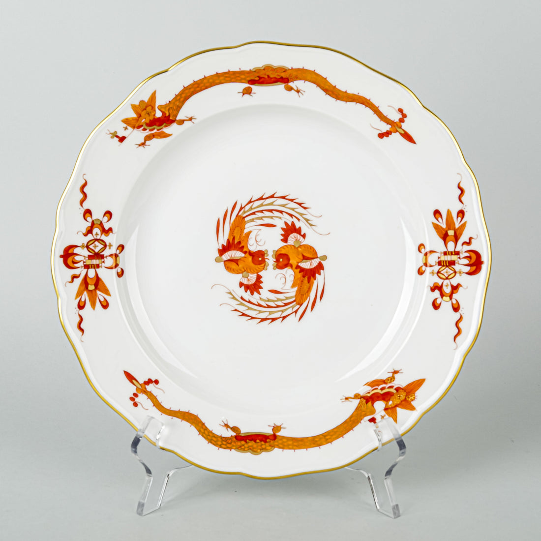 MEISSEN Court Dragon Red Dinner Plate