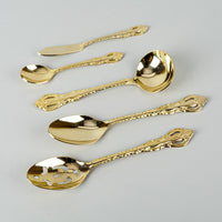 WALLACE Golden Countess Gold Plate Flatware 16 Place Settings Plus Extras