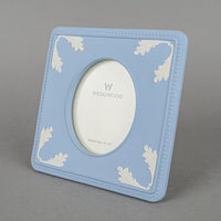 WEDGWOOD White On Blue Jasperware 4"x4" Photo Frame