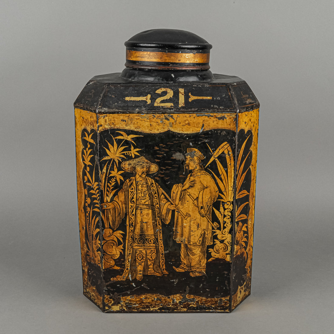 PARNALL & SONS Bristol Victorian Tole Tea Canister