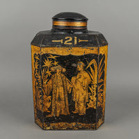 PARNALL & SONS Bristol Victorian Tole Tea Canister
