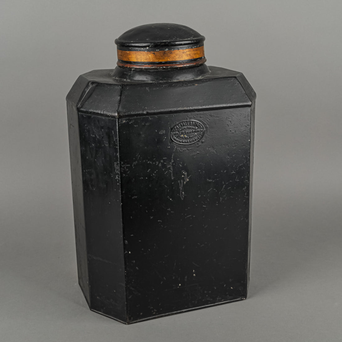 PARNALL & SONS Bristol Victorian Tole Tea Canister