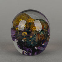 ROBERT HELD ART GLASS Sommerso Bubbles Paperweight