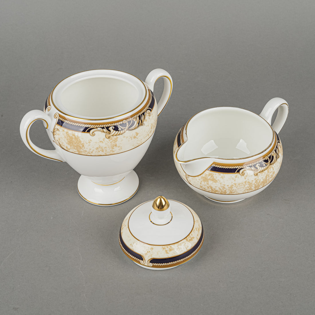 WEDGWOOD Cornucopia Cream And Covered Sugar 3 Pieces