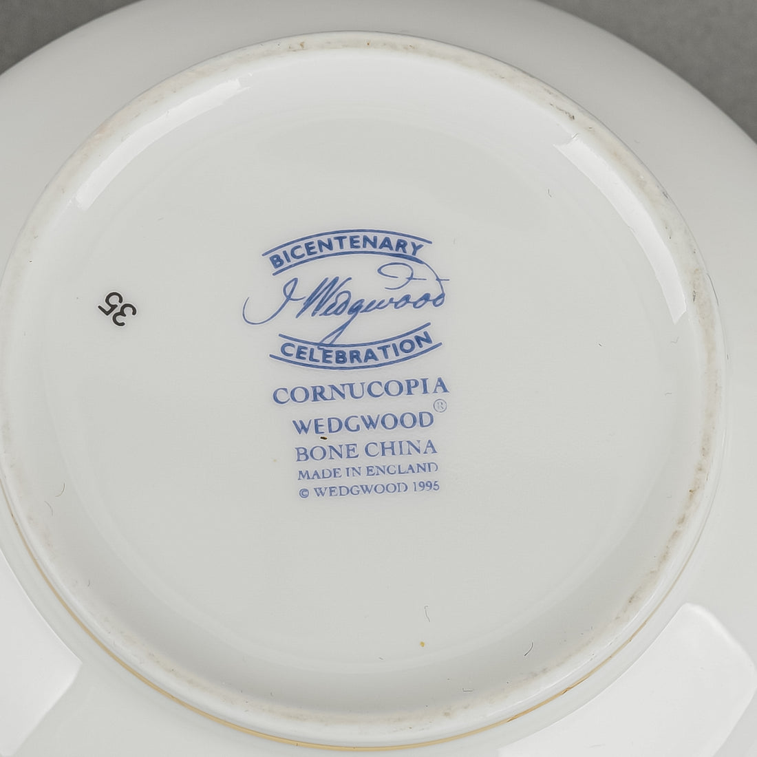 WEDGWOOD Cornucopia Cream And Covered Sugar 3 Pieces