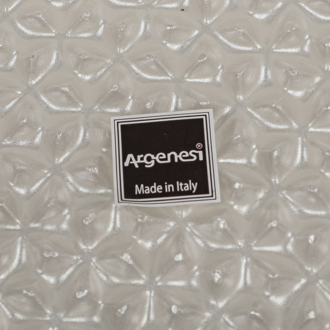 ARGENESI Diamante Oval Silver Overlay Glass Bowl