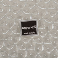 ARGENESI Diamante Oval Silver Overlay Glass Bowl