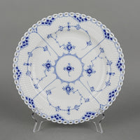 ROYAL COPENHAGEN Blue Fluted Full Lace Dinner Plate 1084