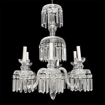 Crystal Six Light Chandelier With Drops