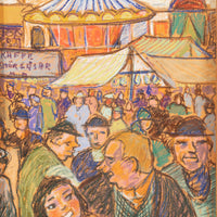 Nils Backman (Swedish 1896-1946) Swedish Fun Fair Scene