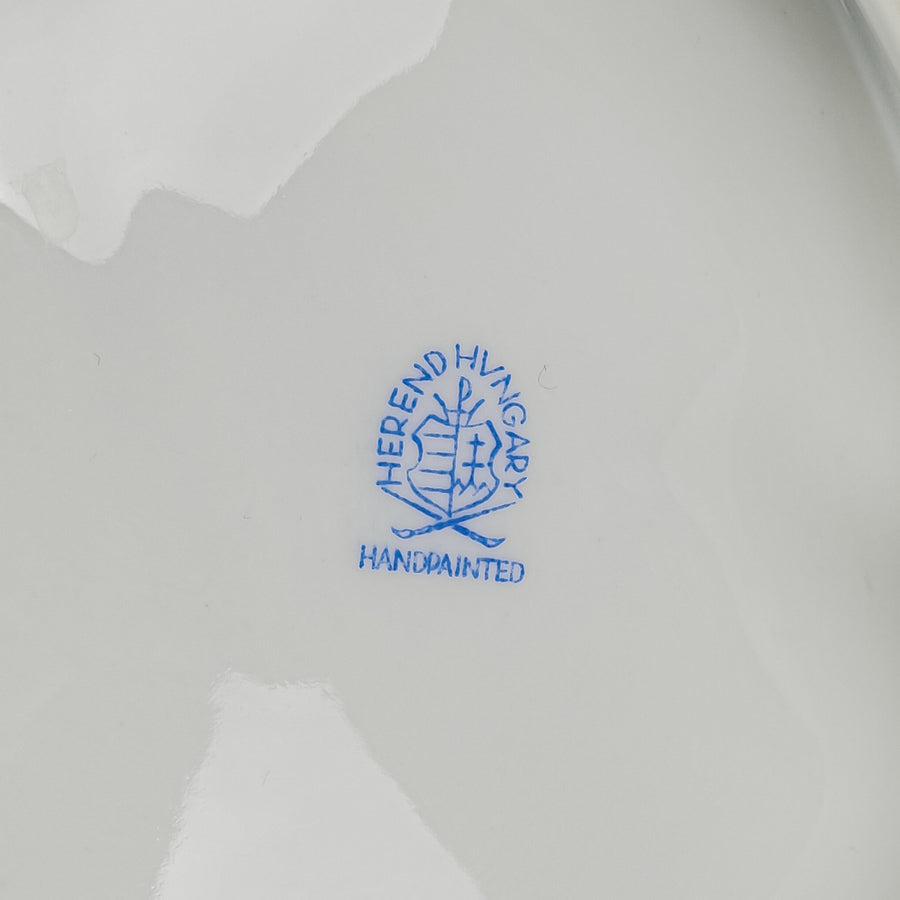 HEREND Floral Double Fancy Dish 7511  Leaf