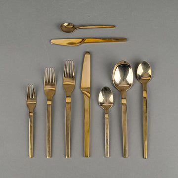 THAI BRONZEWARE Chopstick Nickel Bronze Flatware 12 Place Settings