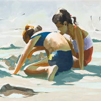 Ronald N Okey, (Canadian, 1921-2004) Untitled-Children At The Beach