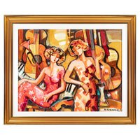 Michael Kerzner (Ukranian 1964) Two Women Surrounded By Musical Instruments
