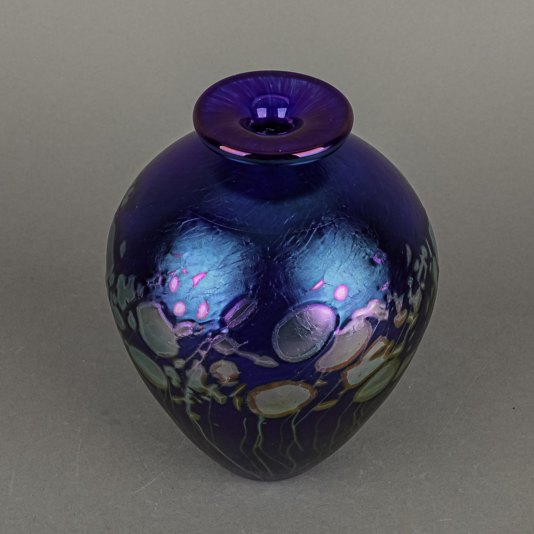 ROBERT HELD Iridescent Art Glass Vase