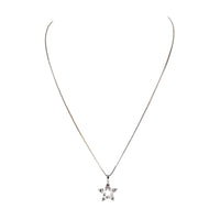 10K & 18K White Gold Diamond Star Pendant Necklace