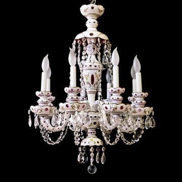 8-Light Cut to Clear Chandelier
