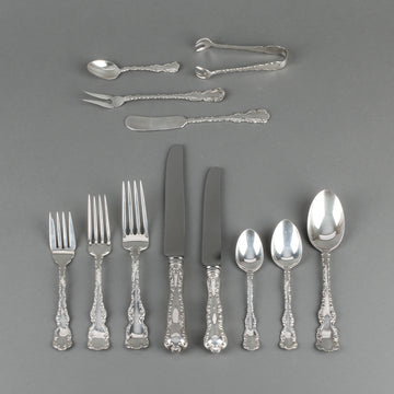 BIRKS Louis XV Sterling Silver Flatware - 12 Place Settings +
