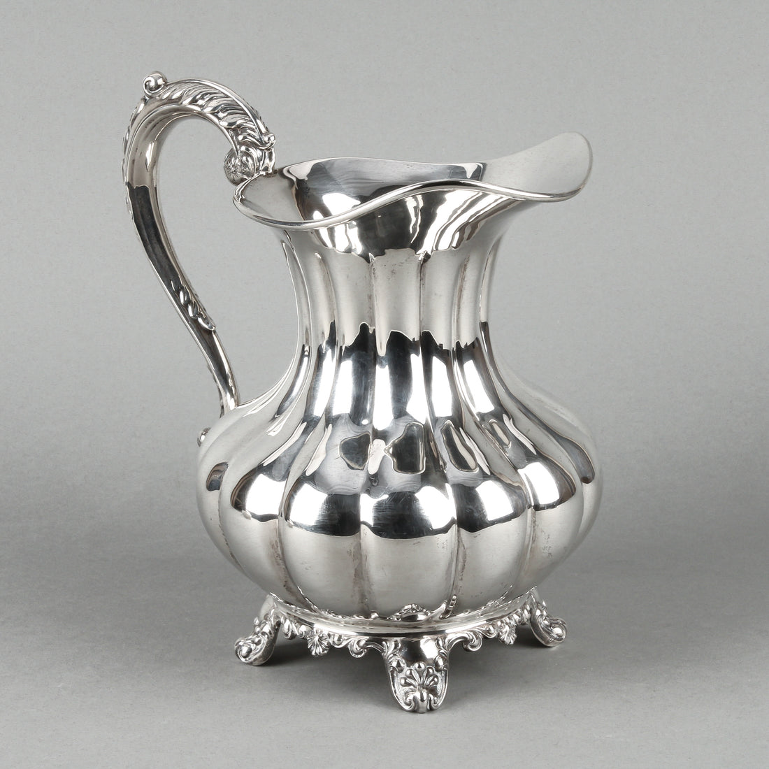BIRKS Melon Shape Sterling Silver Water Pitcher