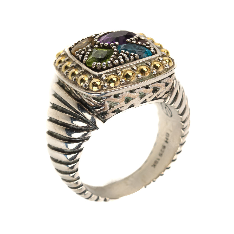 EFFY 925 18K Multi Gemstone Ring