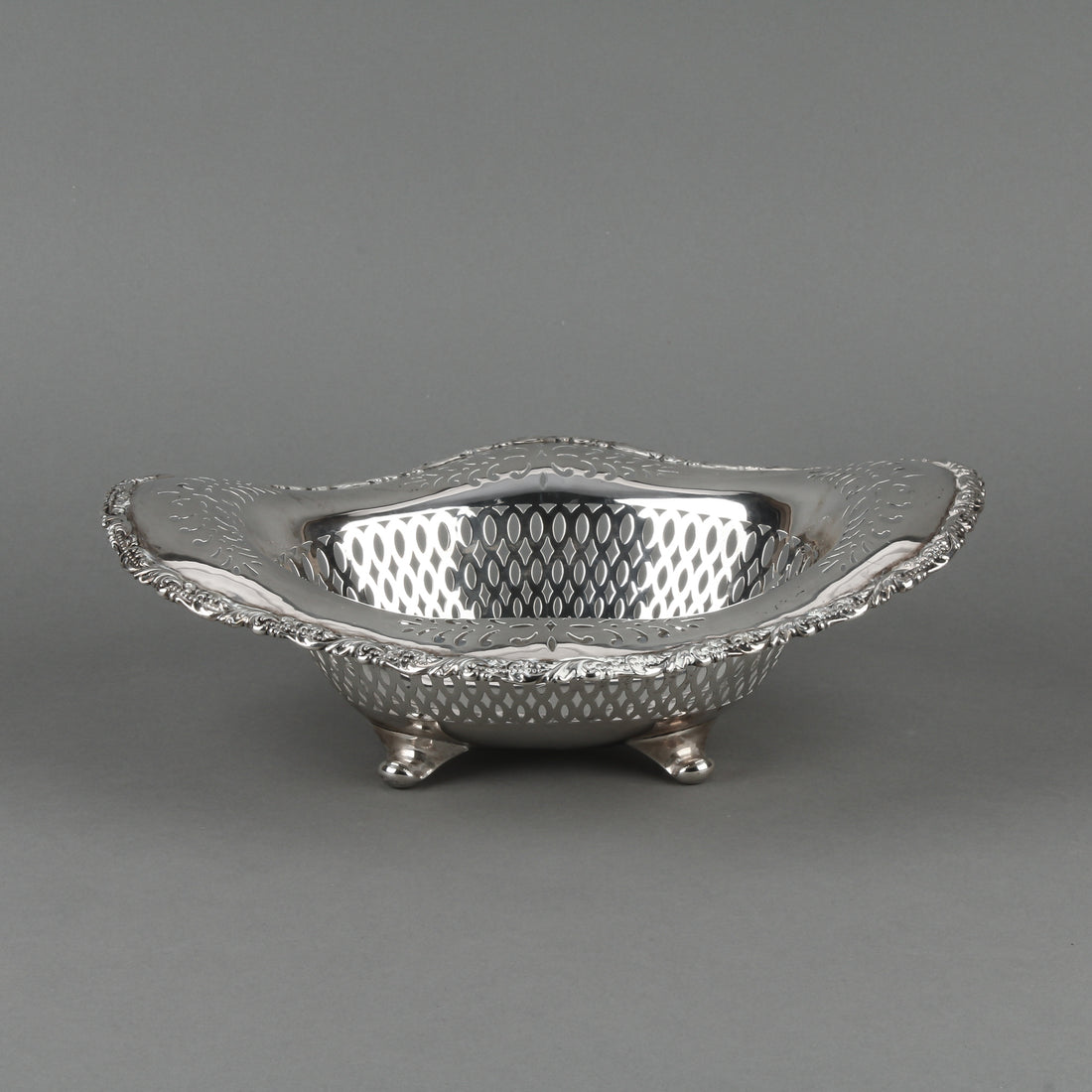 Sterling Silver Pierced Footed Bowl