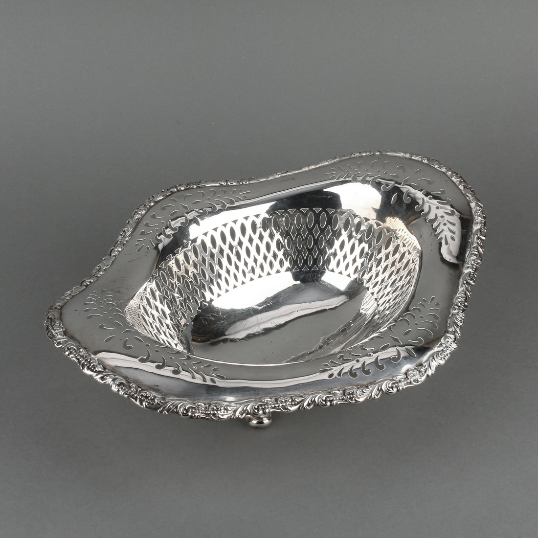 Sterling Silver Pierced Footed Bowl
