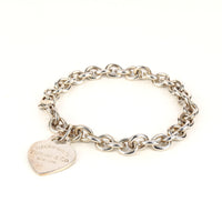 TIFFANY & CO Sterling Silver Return to Tiffany Heart Tag Bracelet