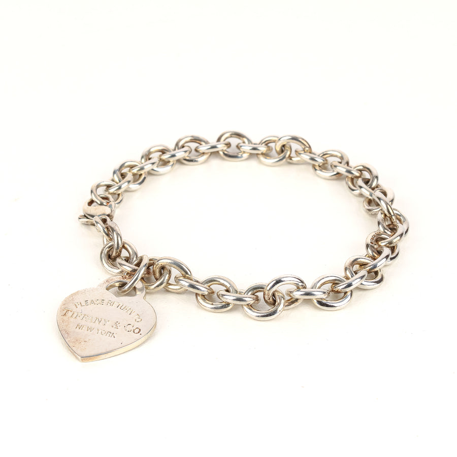 TIFFANY & CO Sterling Silver Return to Tiffany Heart Tag Bracelet