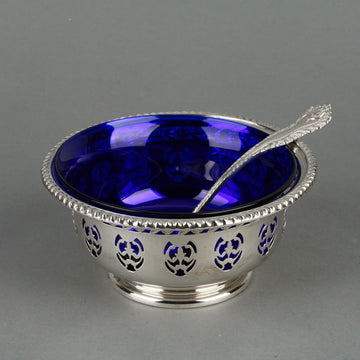 BIRKS Sterling Silver Sauce Bowl with Liner & Ladle