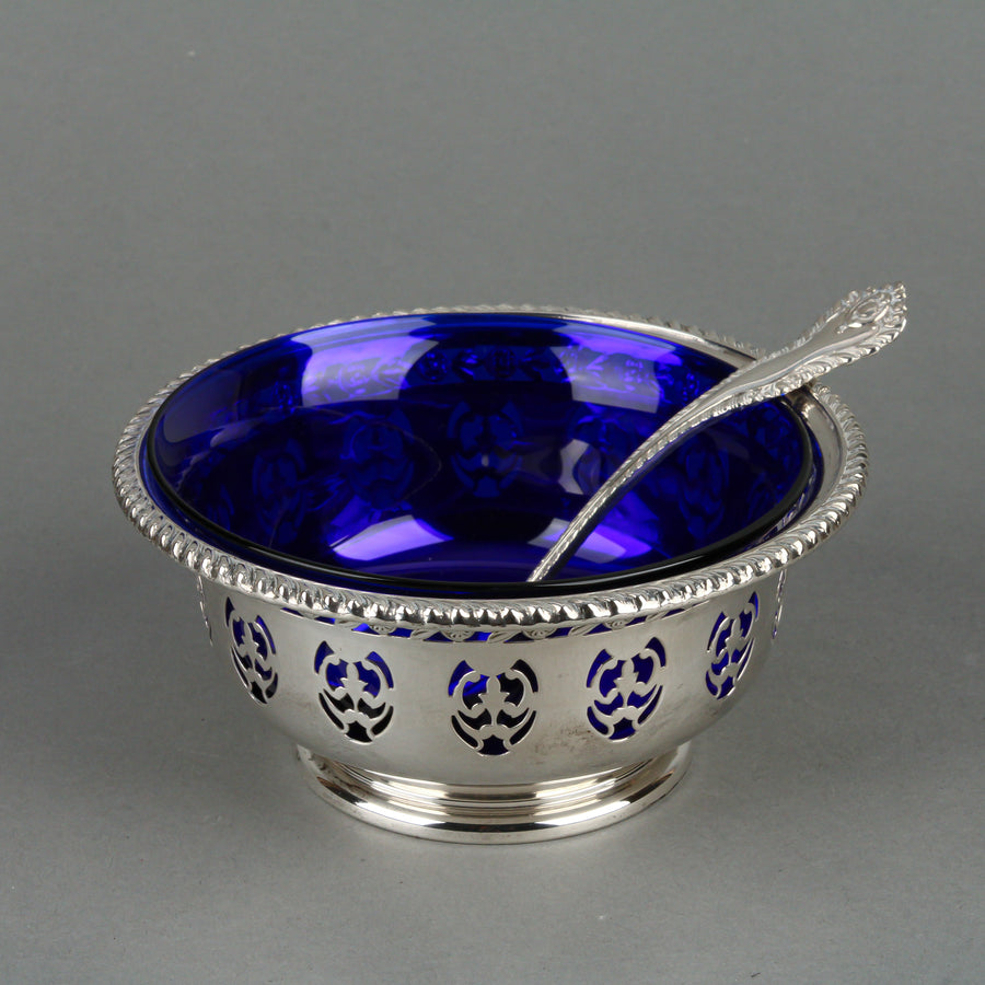 BIRKS Sterling Silver Sauce Bowl with Liner & Ladle