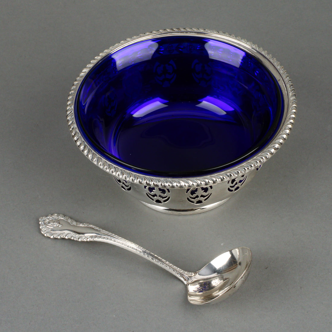BIRKS Sterling Silver Sauce Bowl with Liner & Ladle