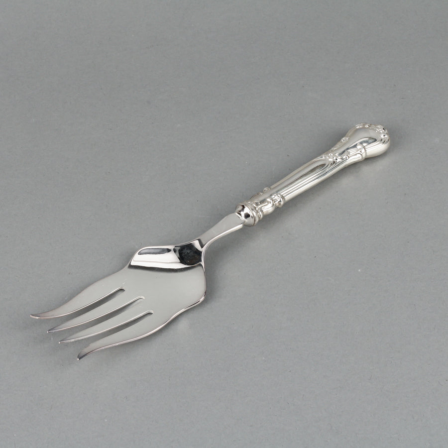 BIRKS Chantilly Sterling Silver Handle Silverplate Serving Fork