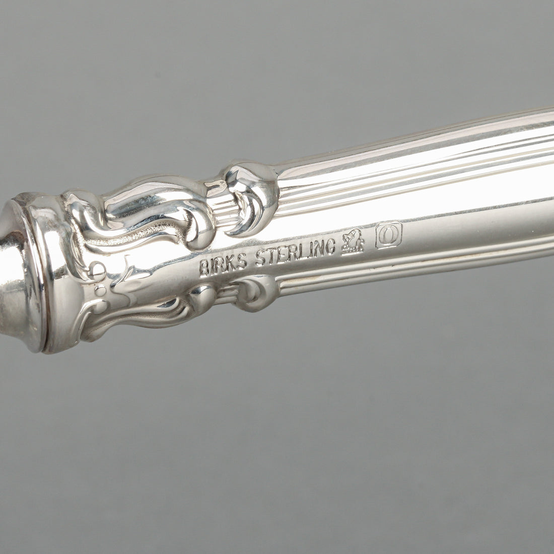 BIRKS Chantilly Sterling Silver Handle Silverplate Serving Fork