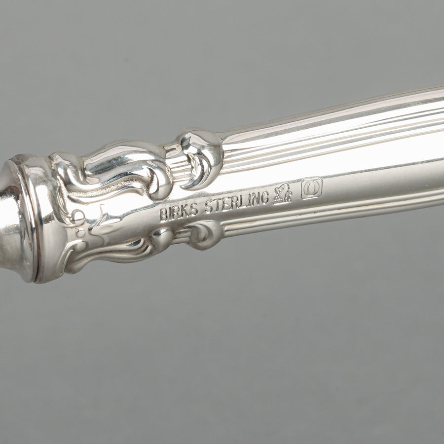 BIRKS Chantilly Sterling Silver Handle Silverplate Serving Fork